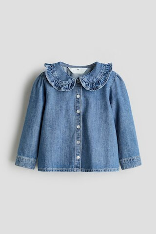 H & M - Denim Blouse with Collar - Blue | H&M (US + CA)