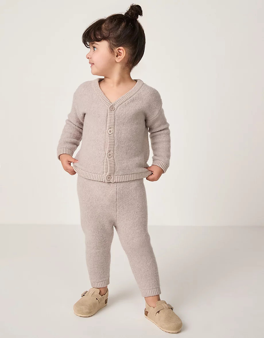 Brushed Wool Knitted Cardigan & Leggings Set (0–24mths) | The White Company UK & ROW