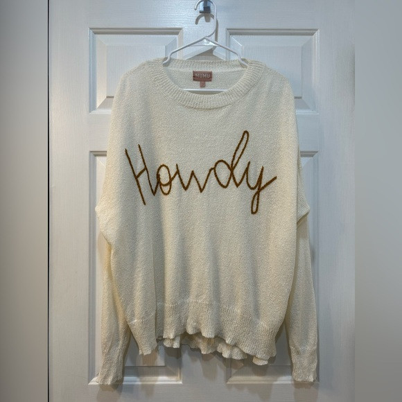 Show Me Your Mumu Woodsy HOWDY Knit Sweater Size M Oversized Tunic Southwestern | Poshmark