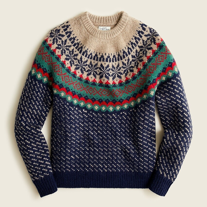 Nordic Fair Isle crewneck sweater in lambswool | J. Crew US