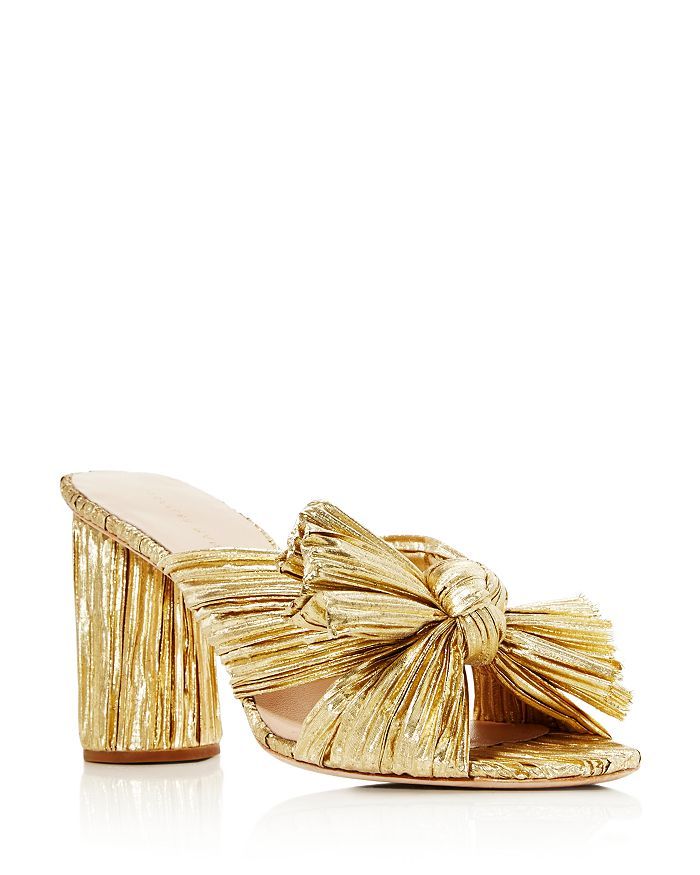 Women's Penny Pleated High Heel Slide Sandals | Bloomingdale's (US)