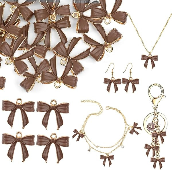 Bow Charms for Bracelet Jewelry Making Cute Bracelet Charms | Amazon (US)