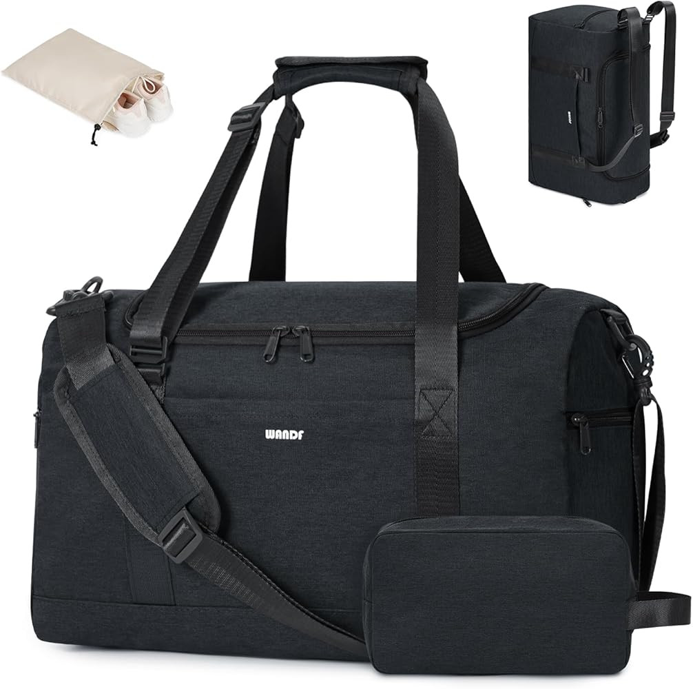 WANDF For Spirit Airlines Personal Item Bag 18x14x8 Travel Duffel Bag with Toiletry Bag & Shoes B... | Amazon (US)