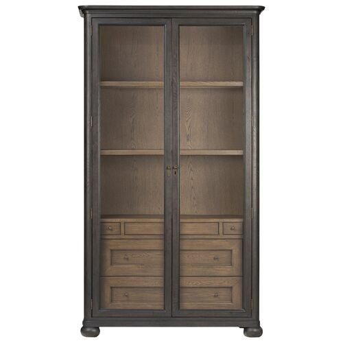 Sussex Oak Cabinet, Smoked Black | One Kings Lane