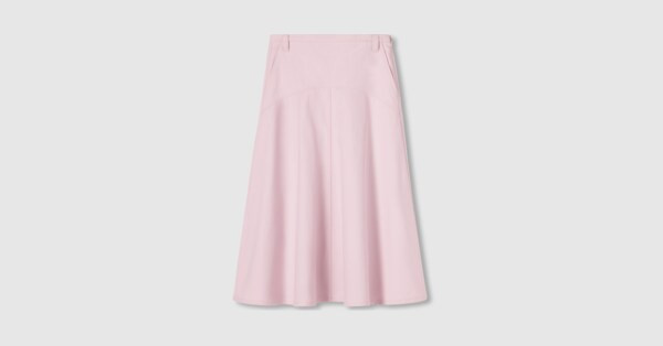Gucci Cotton canvas skirt with embroidery | Gucci (UK)