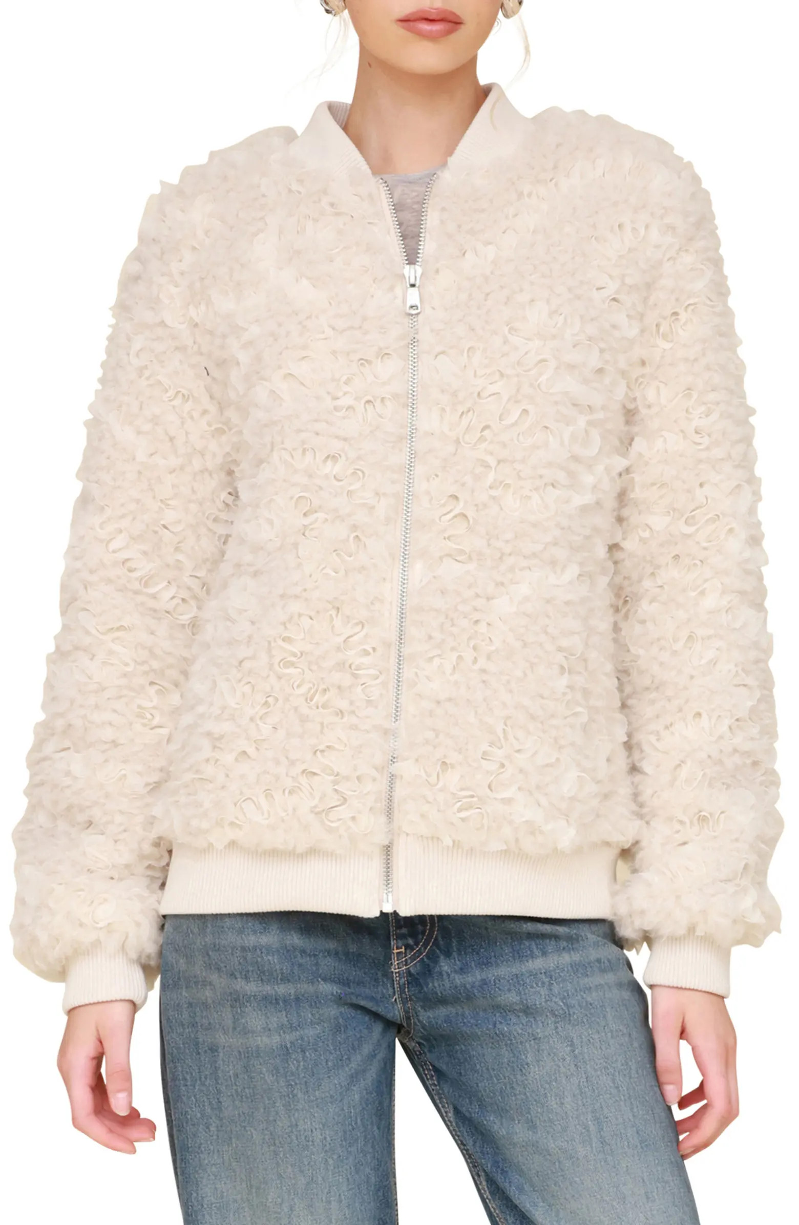 Oversize Faux Shearling Bomber Jacket | Nordstrom