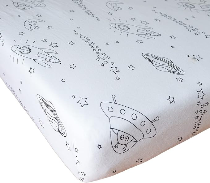 Milky Chic GOTS Fitted Baby Crib Sheet, Breathable 100% Organic Cotton Mattress Sheet for Boys an... | Amazon (US)