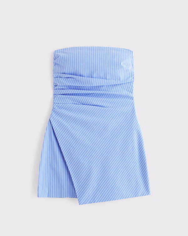 Strapless Asymmetrical Mini Dress | Abercrombie & Fitch (US)