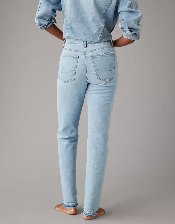AE Stretch Super High-Waisted Straight Jean | American Eagle Outfitters (US & CA)
