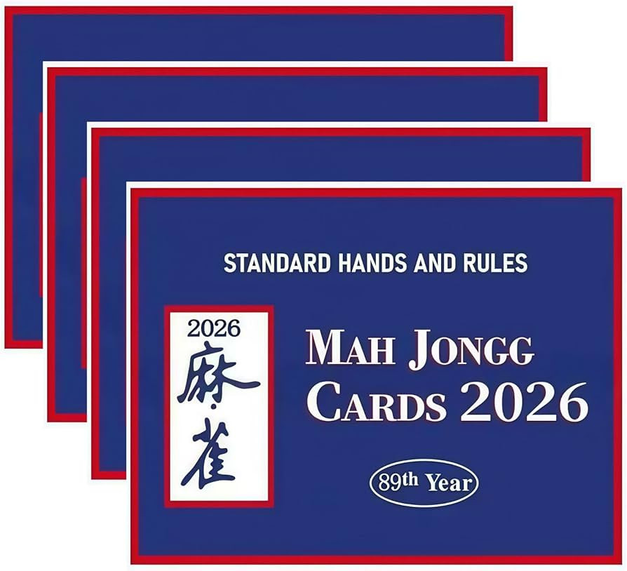 Mah Jong Cards 2026 Revision - Large Print, 4-Pack | Amazon (US)