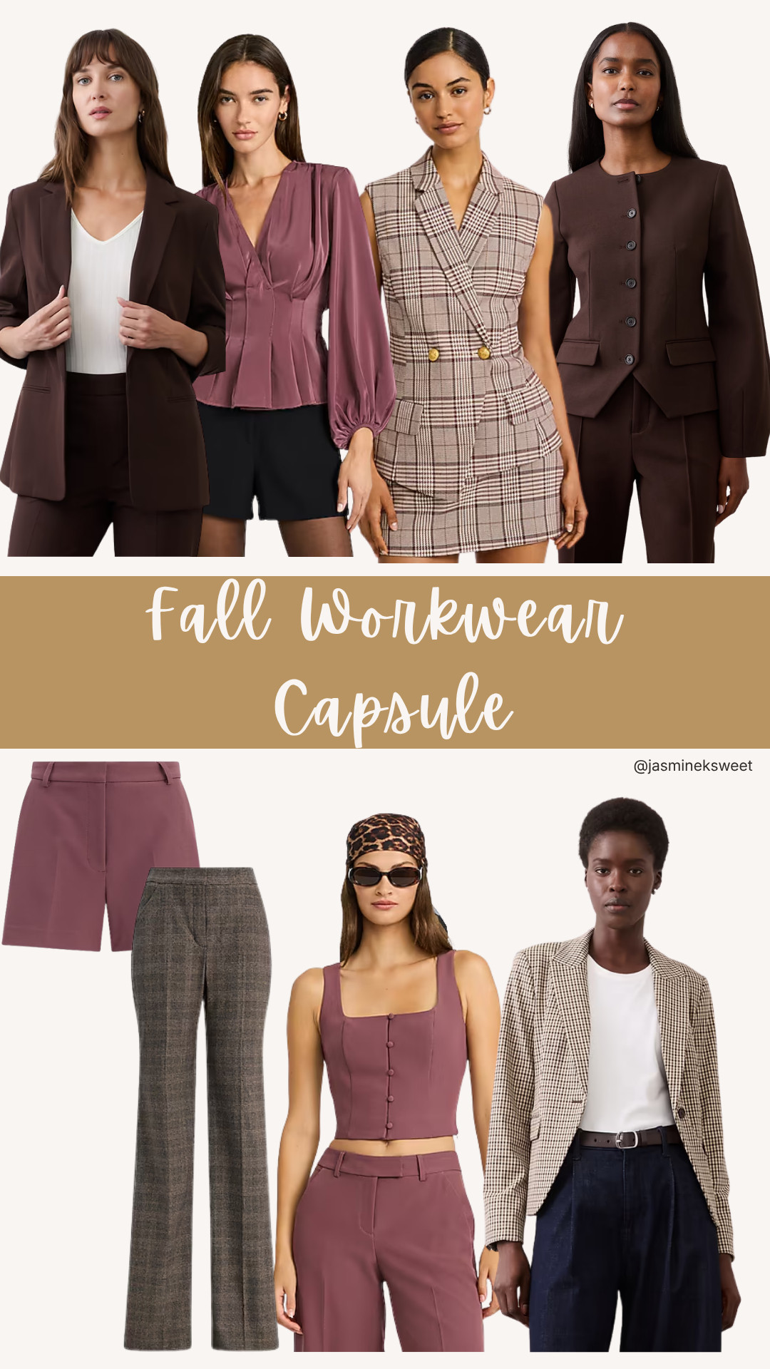 This fall workwear capsule mixes blazers, plaid, and rich neutrals into easy office ready outfits.
#LTKworkwear #LTKstyletip #LTKfindsunder100 

 #LTKgrwm #LTKootd #LTKWorkwear