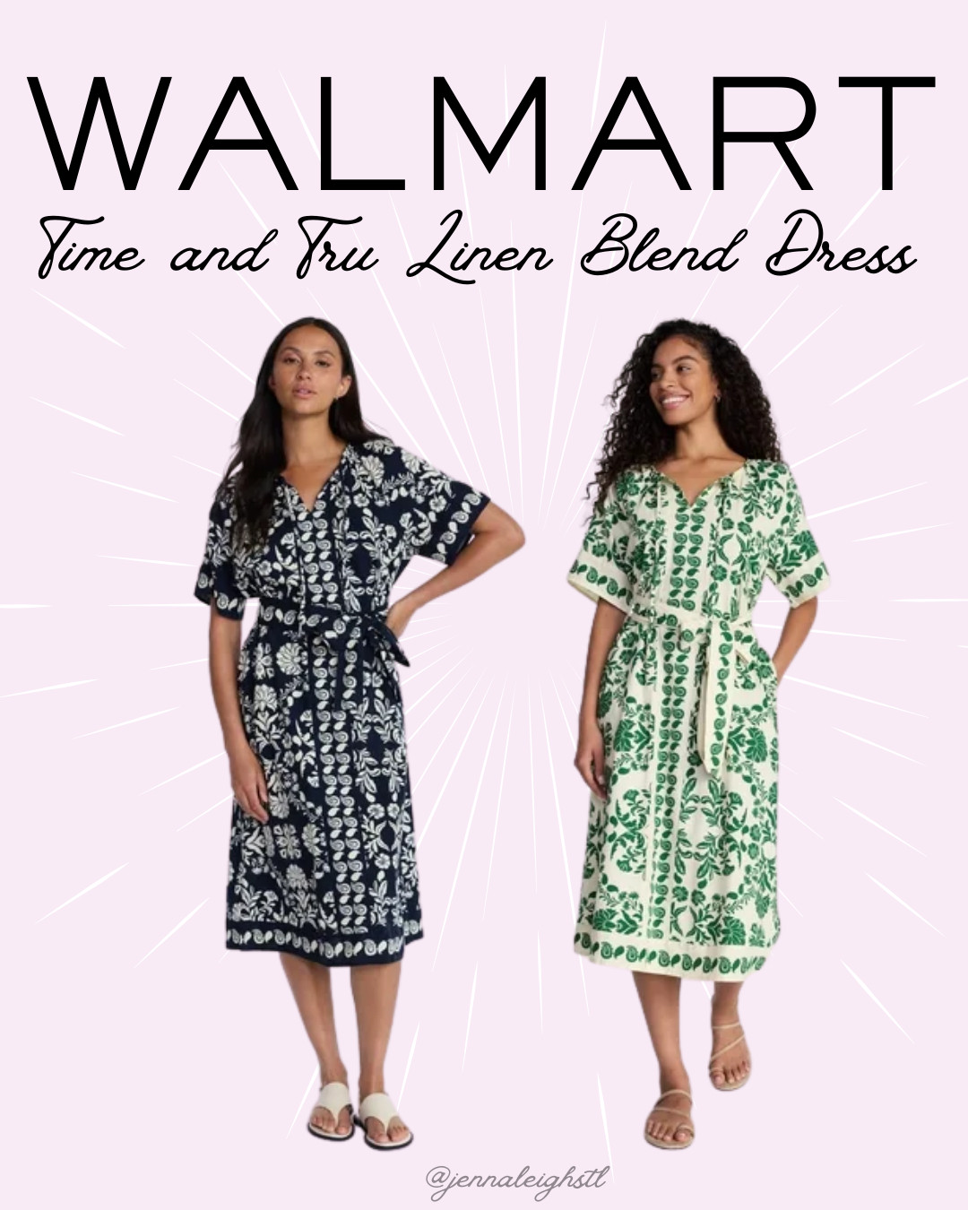 This new Time and Tru border print linen blend midi dress from Walmart is absolutely stunning. The print and silhouette give it such a high-end look, and it honestly reminds me of a much more expensive designer piece. Perfect for vacations, brunch, summer events, and everything in between. 

 #LTKootd #LTKMidsize #LTKTravel