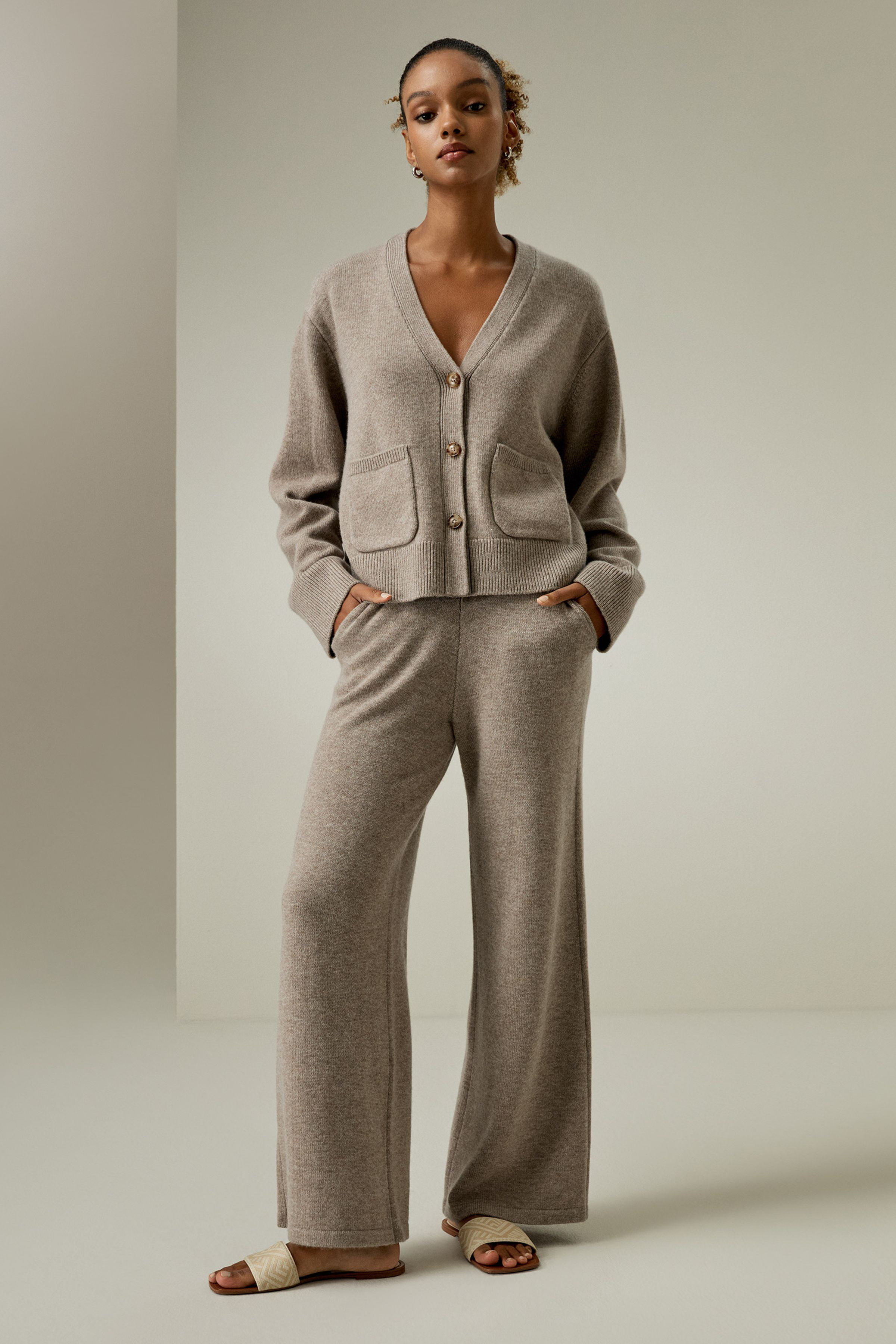 Wolle-Kaschmir Cardigan mit Taschen | LILYSILK