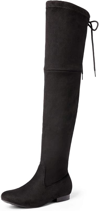 DREAM PAIRS Women's Faux Suede Over The Knee Thigh High Flat Boots | Amazon (US)