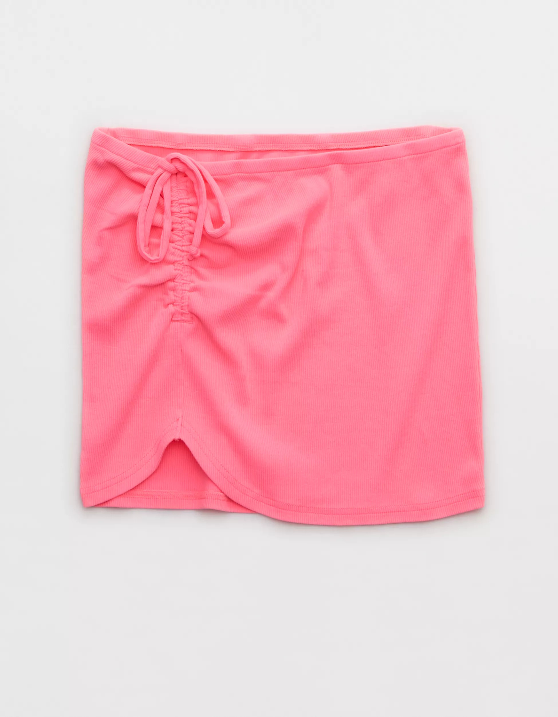 Aerie Ruched Rib Mini Skirt | Aerie