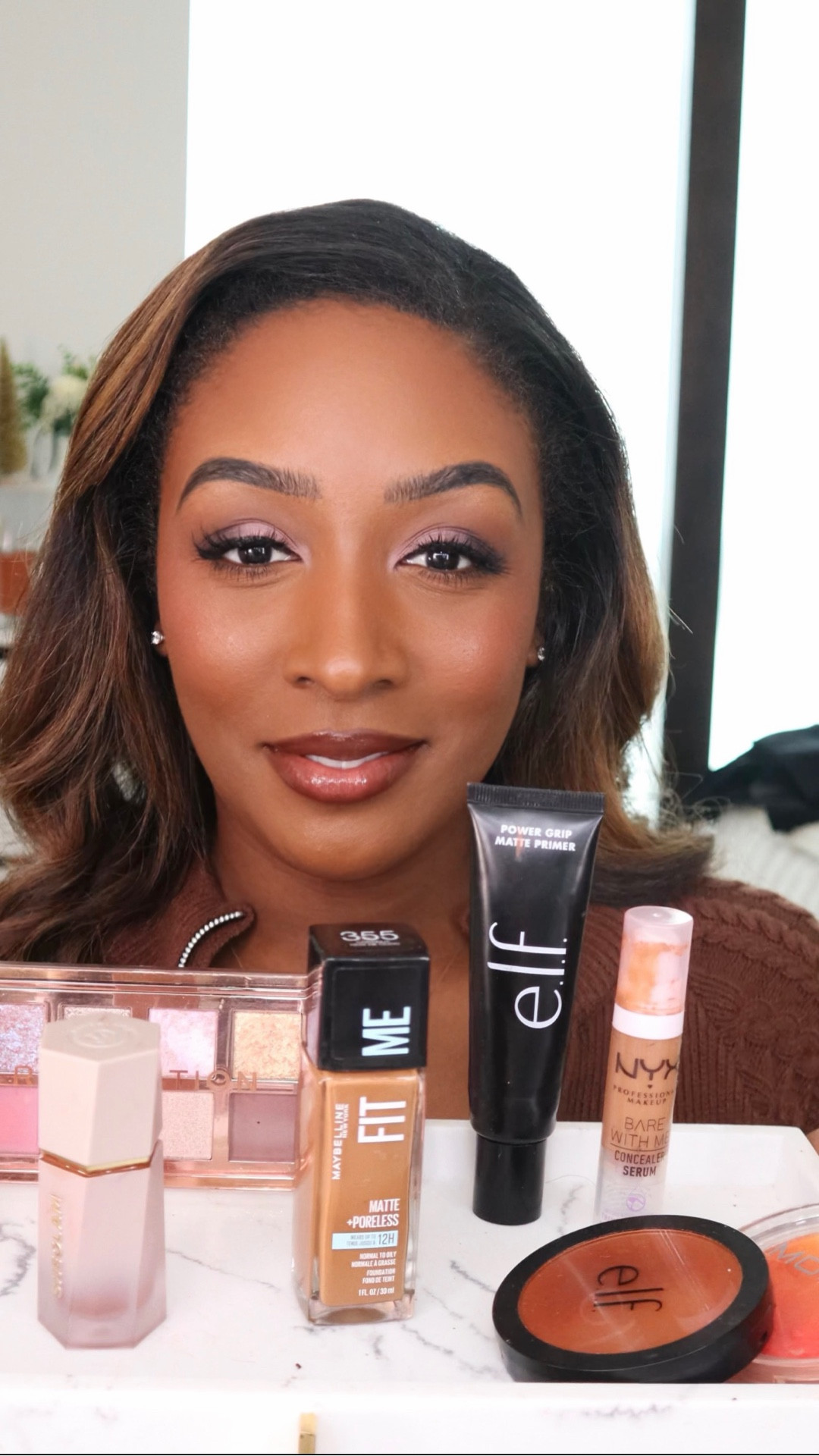 If I had to start my makeup kit completely over, these are the affordable makeup products I’d buy again.

These are drugstore staples that actually perform, are beginner-friendly, and worth repurchasing every time. 

Save this for your next affordable makeup haul ✨

Makeup used in video👇🏾 

@elfcosmetics Power Grip Matte Primer
@maybelline FitMe Matte Poreless Shade 355 
@nyxcosmetics Bare With Me Serum Concealer Shade Deep Golden 
@blackradiancebeauty Loose Setting Powder Shade Honeymoon 
@sheglam_official Sun Sculpt Liquid Contour shade Earthy Sepia 
@elfcosmetics Primer Infused Matte Bronzer Shade Sun Soaked 
@moiracosmetics Signature Ombré Blusher Shade Orange blossom 
@makeuprevolution SuperFix Setting Spray 
@elfcosmetics Cream glide lip liner shade Dark Cocoa 
@elfcosmetics Glow Reviver Lip oil shade Crystal Baller 
@milanicosmetics Fetish matte lipstick shade 410 pleasure
@makeuprevolution Eyeshadow palette Shade Enchanted Icon 

#affordablemakeup 
#drugstoremakeup 
#beginnermakeup 
#makeupfavorites 
#everydaymakeup