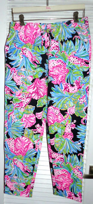 LILLY PULITZER Emora Knit Pant   Onyx "JAGUAR JUNGLE"  Size Medium  NWT | eBay US