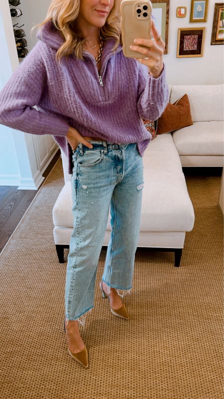 Cozy Chic 🩵

Jeans: 27 (but should have taken the 26)
Shoes: SIZE A .5 UP 
Sweater: Old A.L.C. ~ linked similar 

#ltkfindsunder100 #ltkshoecrush #partyshoes #weddingshoes #somethingblue #velvet #shoes #heels #style #ltkwedding #wedding #party

#LTKshoecrush #LTKfindsunder100 #LTKworkwear