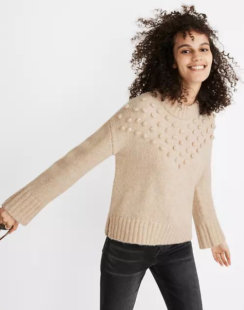 Placed Bobble Mockneck Sweater | Madewell