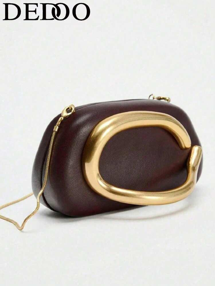 Burgundy PU Leather Clutch - Ideal For Valentine's Day, Comfortable & Fashionable, Stylish Handba... | SHEIN