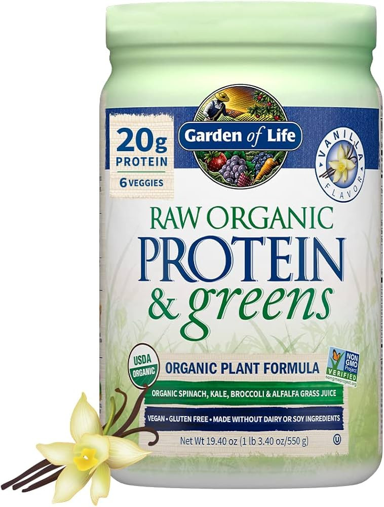 Garden of Life Raw Organic Protein & Greens Vanilla - Vegan Protein Powder for Women and Men, Pla... | Amazon (US)