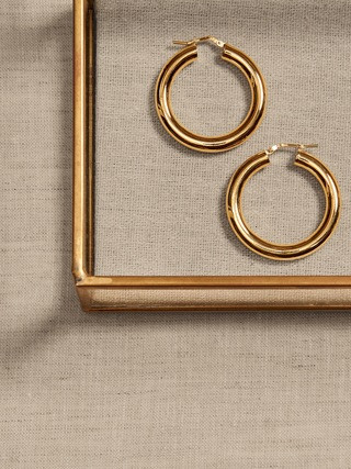 Ravena Small Hoop Earrings &amp;#124 Aureus + Argent | Banana Republic (US)