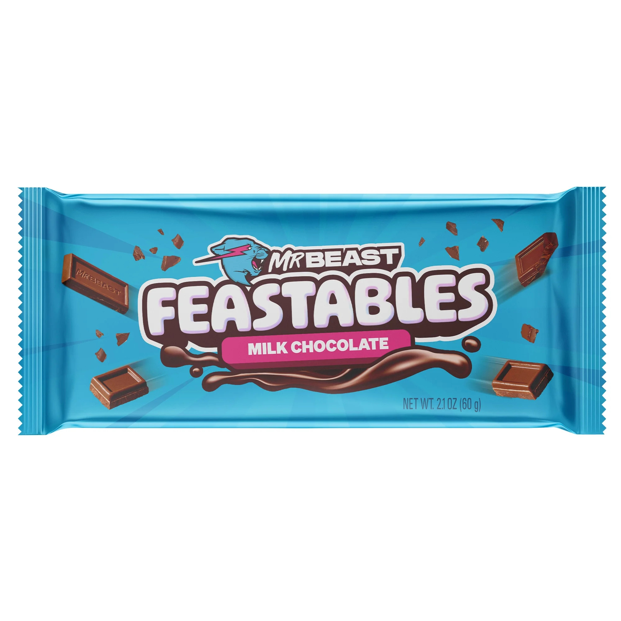 Feastables MrBeast Milk Chocolate Bar, 2.1 oz (60g), 1 Count | Walmart (US)