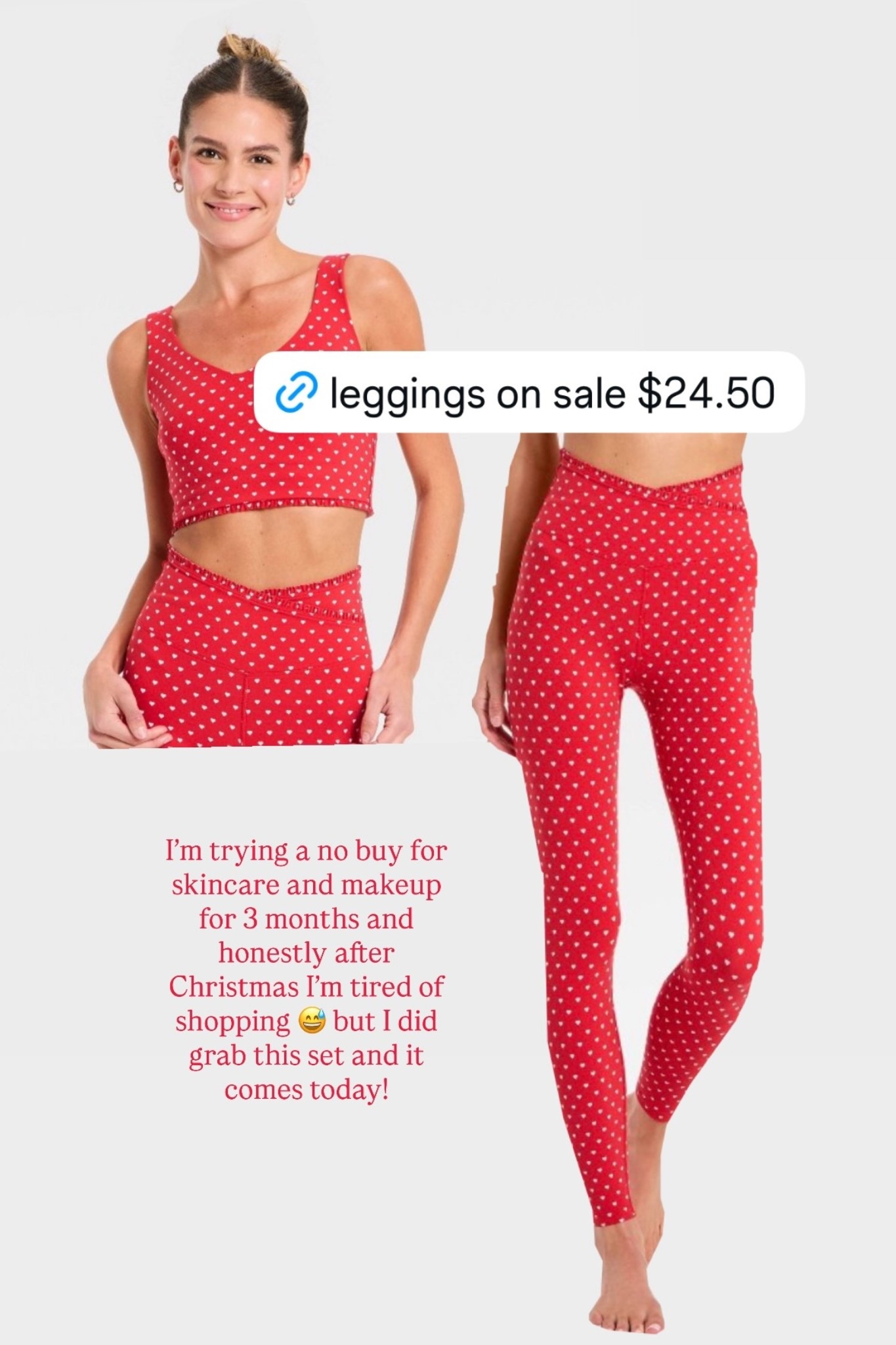 The cutest set for Valentine’s Day! On sale right now and I’m sure will sell out quick ❤️ 

Mrsmeganjane, new at target, Valentine’s Day, activewear

#LTKSaleAlert #LTKfitnessgoals #LTKootd