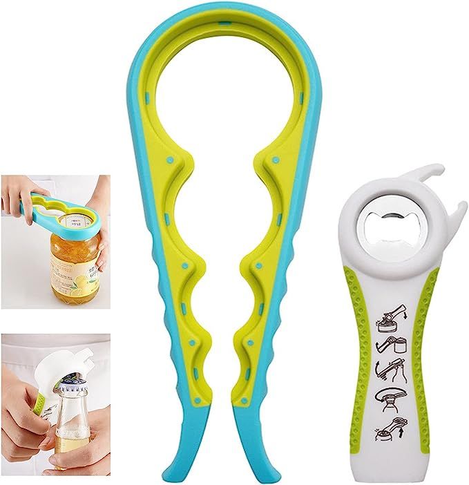 Jar Opener, Bottle Opener, Multi Kitchen Tool for Jelly Jars, Ketchup Bottle, Wine, Beer and othe... | Amazon (US)