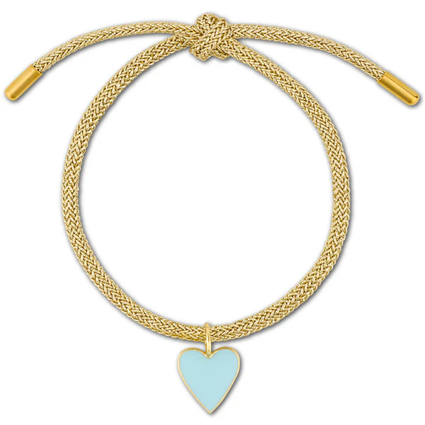 Lurex Bracelet with Small Enamel Heart | HART