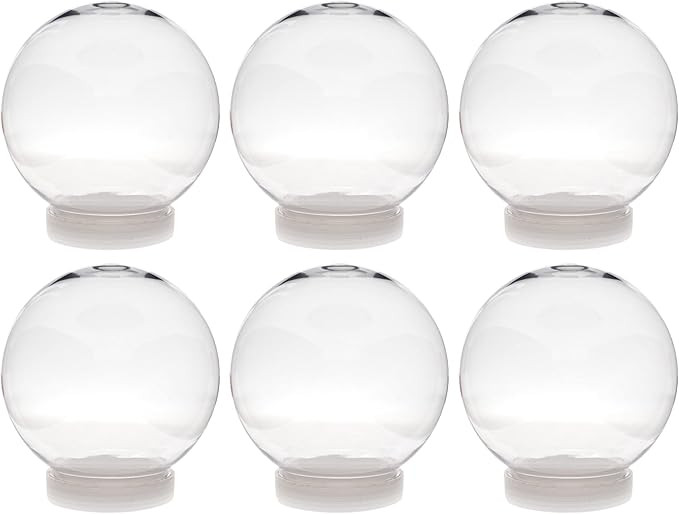 Creative Hobbies Pack of 6 (130mm) 5 Inch DIY Snow Globe Water Globe - Clear Plastic with Screw O... | Amazon (US)
