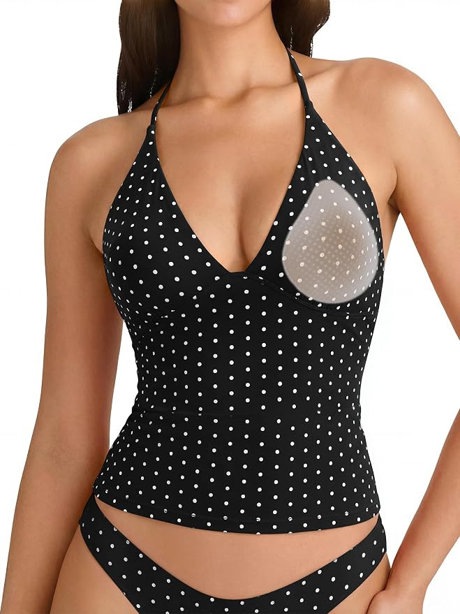 SUUKSESS Women Double Lined Halter Tank Top Summer Padded Going Out Tops Sleeveless Basic Shirts | Amazon (US)