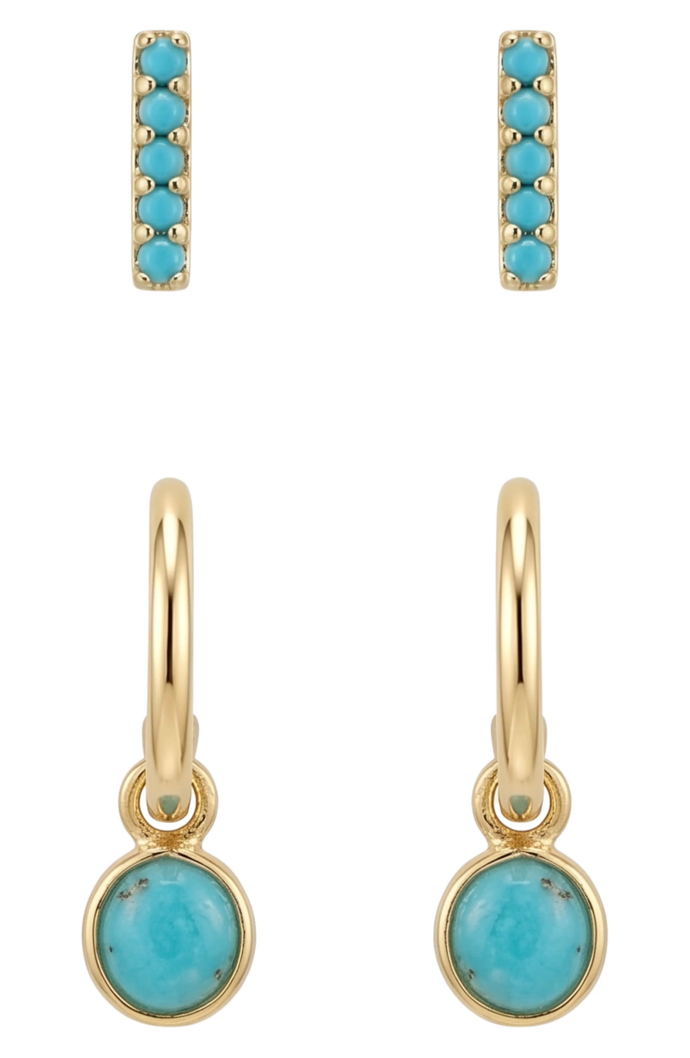 Set of 2 Turquoise Earrings (Women) | Nordstrom | Nordstrom
