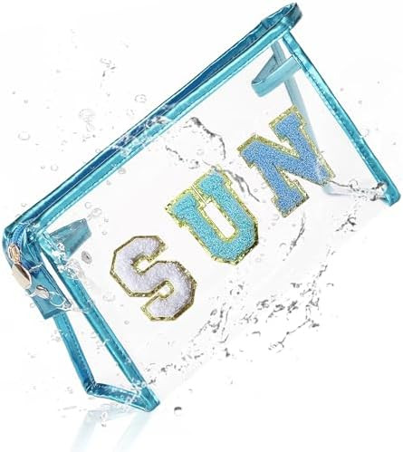 COSHAYSOO Sunscreen Bag Clear Makeup Toiletry Pouch Beach Vacation Essentials for Women Teen Girl... | Amazon (US)