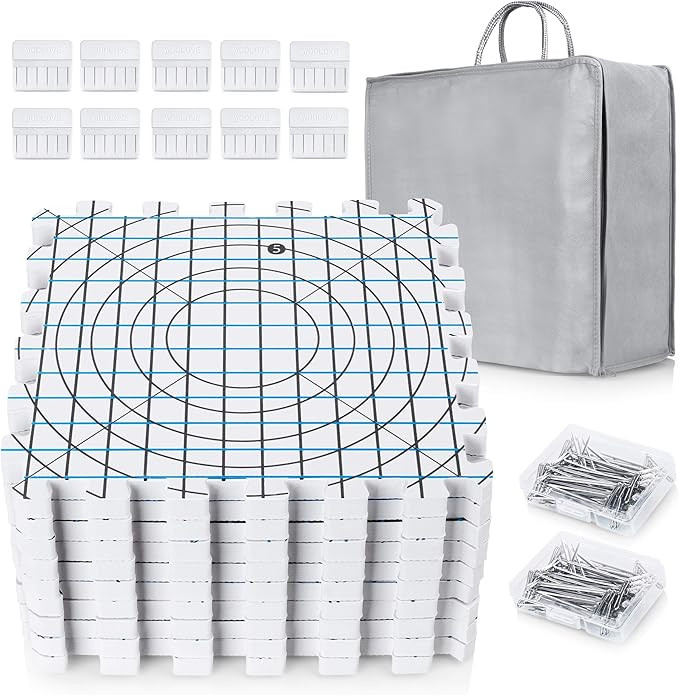 Extra Thick Blocking Mats for Wet and Steam Blocking - Includes Pack of 9, 100 T Pins, 10 Pin Blo... | Amazon (CA)