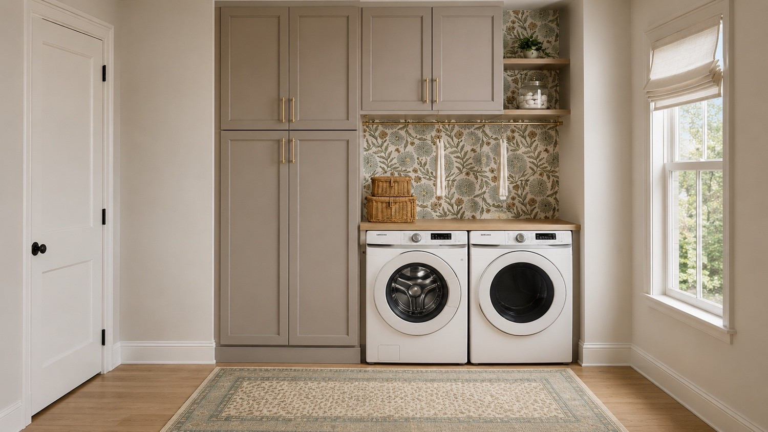 A SMALL LAUNDRY ROOM DESIGNED TO FEEL BEAUTIFUL & HARDWORKING
Laundry rooms are often seen as purely functional spaces, typically kept behind closed doors and designed primarily for utility. Those beautiful, Pinterest-worthy laundry rooms may feel out of reach, especially in smaller areas. What if I could show you how to transform even a small laundry room into a space you can be proud of? Check it out on the blog.

#LTKhome