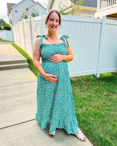 Halfway with baby #2! This smocked maxi dress comes in a bunch of colors. I love the tie straps. I’m wearing a size large. Use code KAITLYNJS10 for $10 off!

#LTKFind #LTKtravel #LTKbump