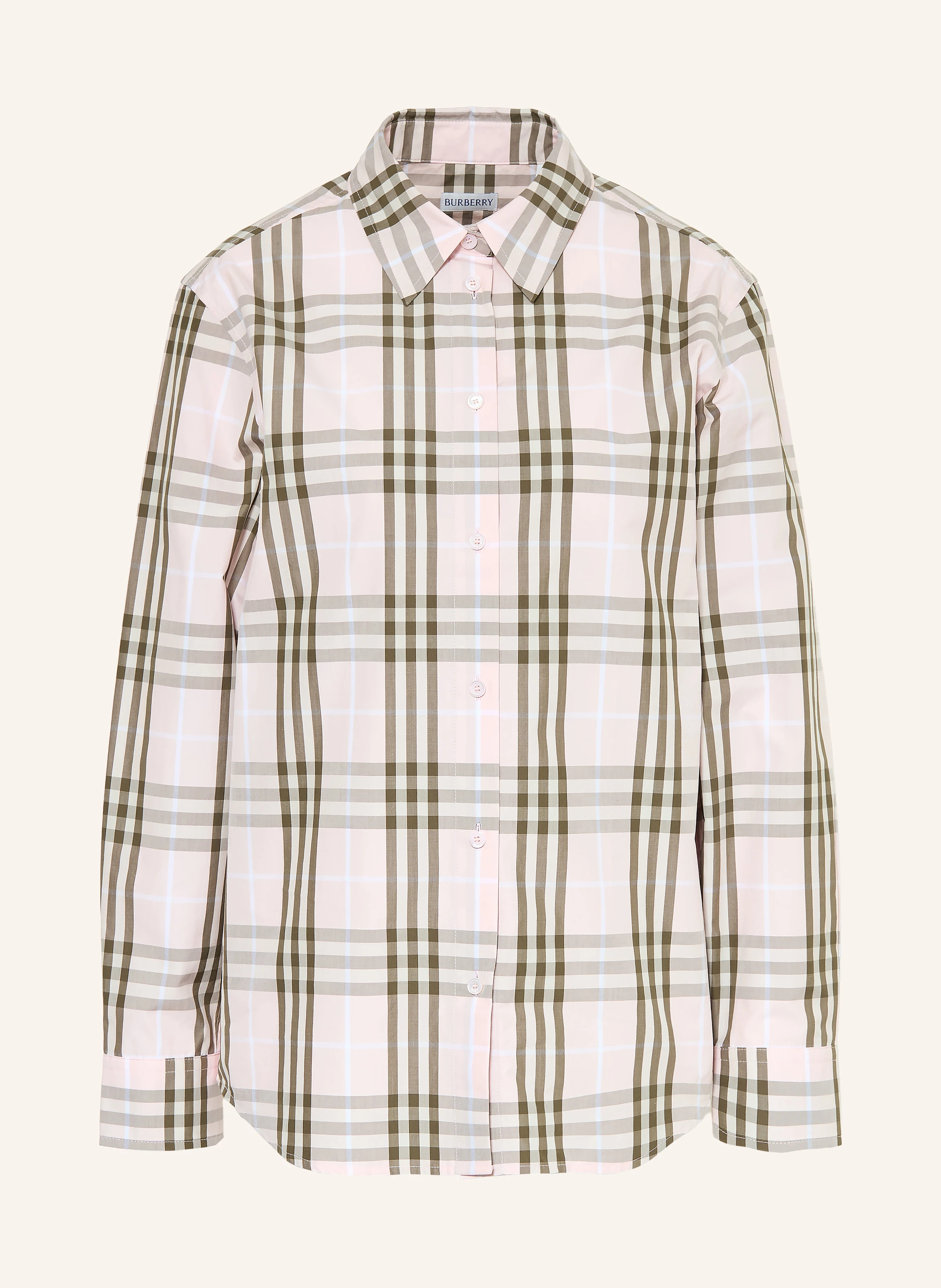BURBERRY Hemdbluse EMMA in hellrosa / beige / oliv | Breuninger (DACH)