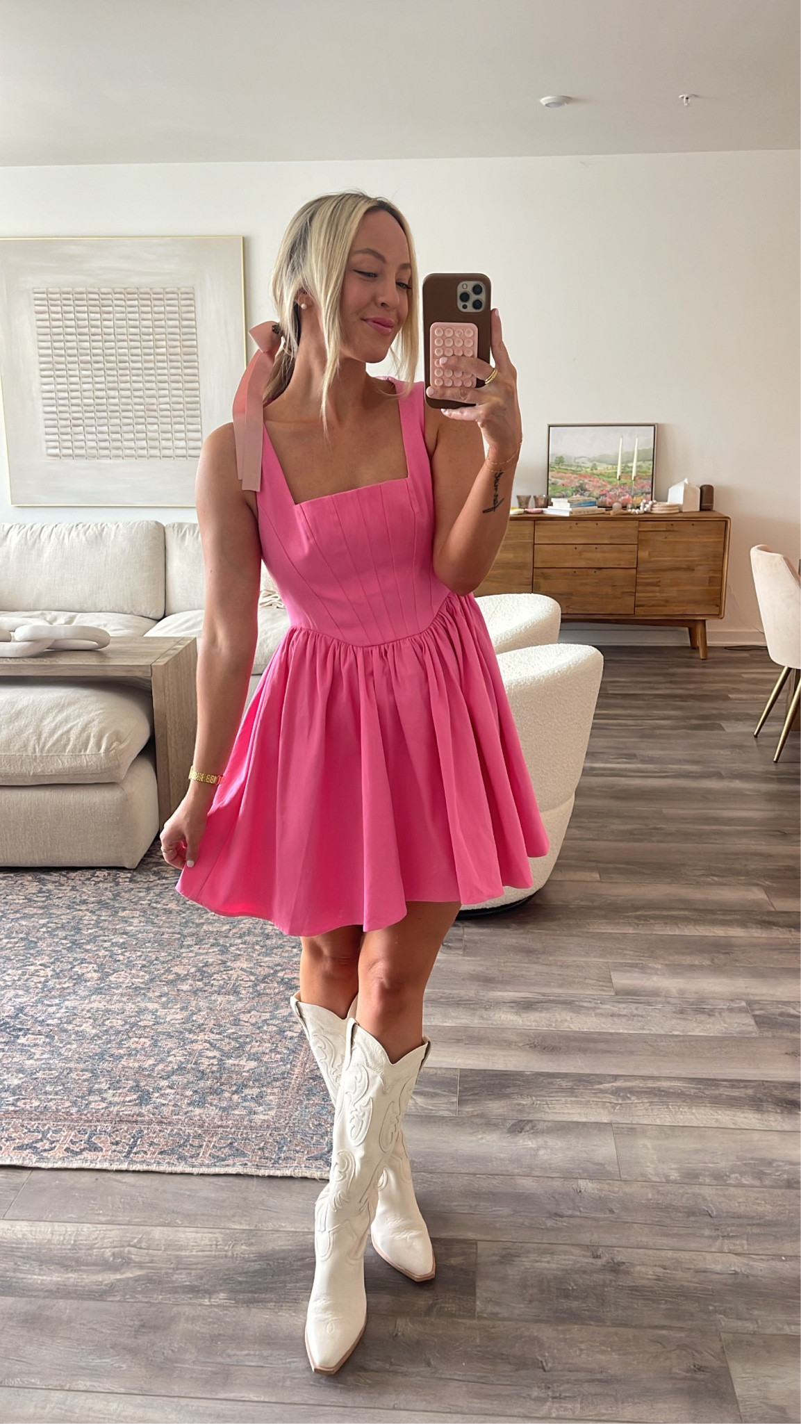 Pink Feminine Country Concert Outfit

Pink Dress, Mini Dress, Cowboy Boots, Concert Outfit, Summer Outfit

#LTKStyleTip #LTKSeasonal #LTKShoeCrush