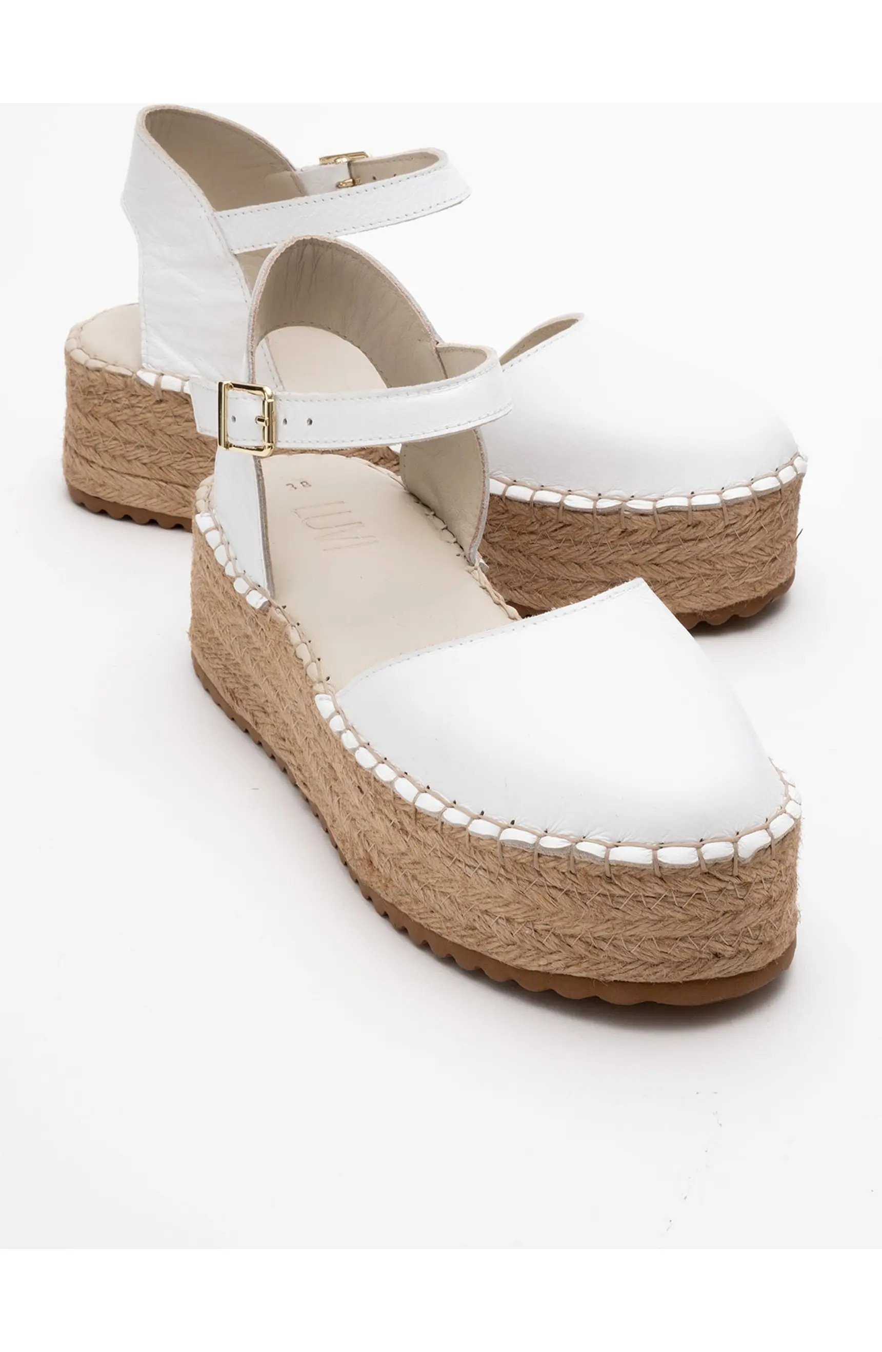Forever & Always Shoes Viba Leather Esprarille Platform Wedge Sandals (Women) | Nordstrom | Nordstrom