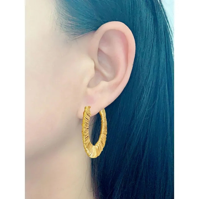 Time and Tru Wire Hoop Earrings | Walmart (US)