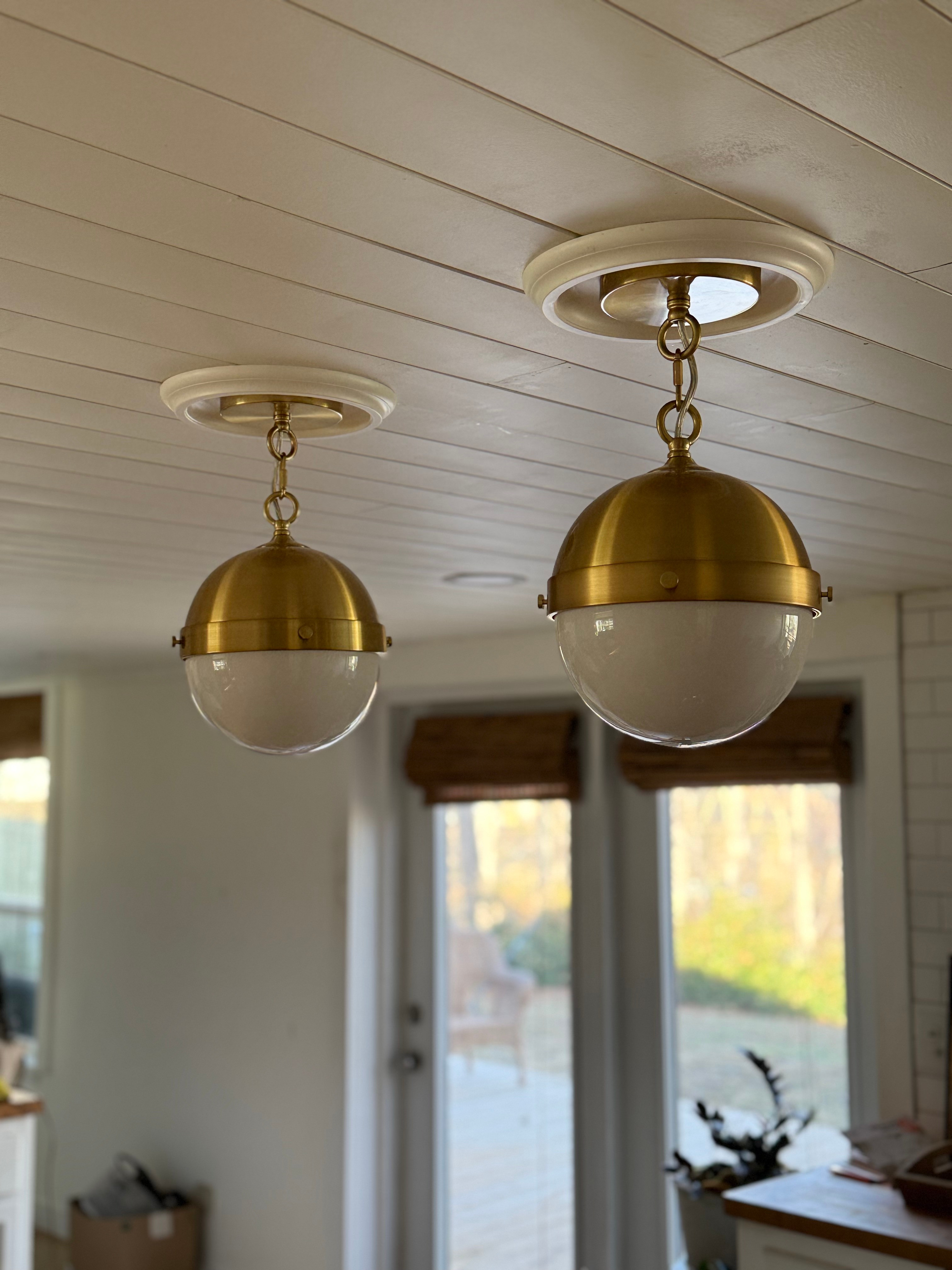 his $71 brass pendant is my FAVORITE budget find! 🙌 We installed two of these Aurora beauties over our kitchen island and get compliments constantly. The handcrafted brass finish looks like fixtures that cost $200-300+. Perfect for modern cottage and farmhouse style! 

What I love: The milk glass shade screws on/off for easy bulb changes, it's dimmable, and SO versatile. We adapted ours for our 7ft ceilings by removing the chain - works as a semi-flush mount too! The brass genuinely looks more expensive than it is. 

Full honest review with installation tips, styling ideas, and designer comparisons at FreeRangeCottage.com! 

 #LTKhome #LTKstyletip #LTKunder100 #LTKfind #LTKsalealert