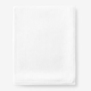 Cotton Weave White Solid Twin Woven Blanket | The Home Depot
