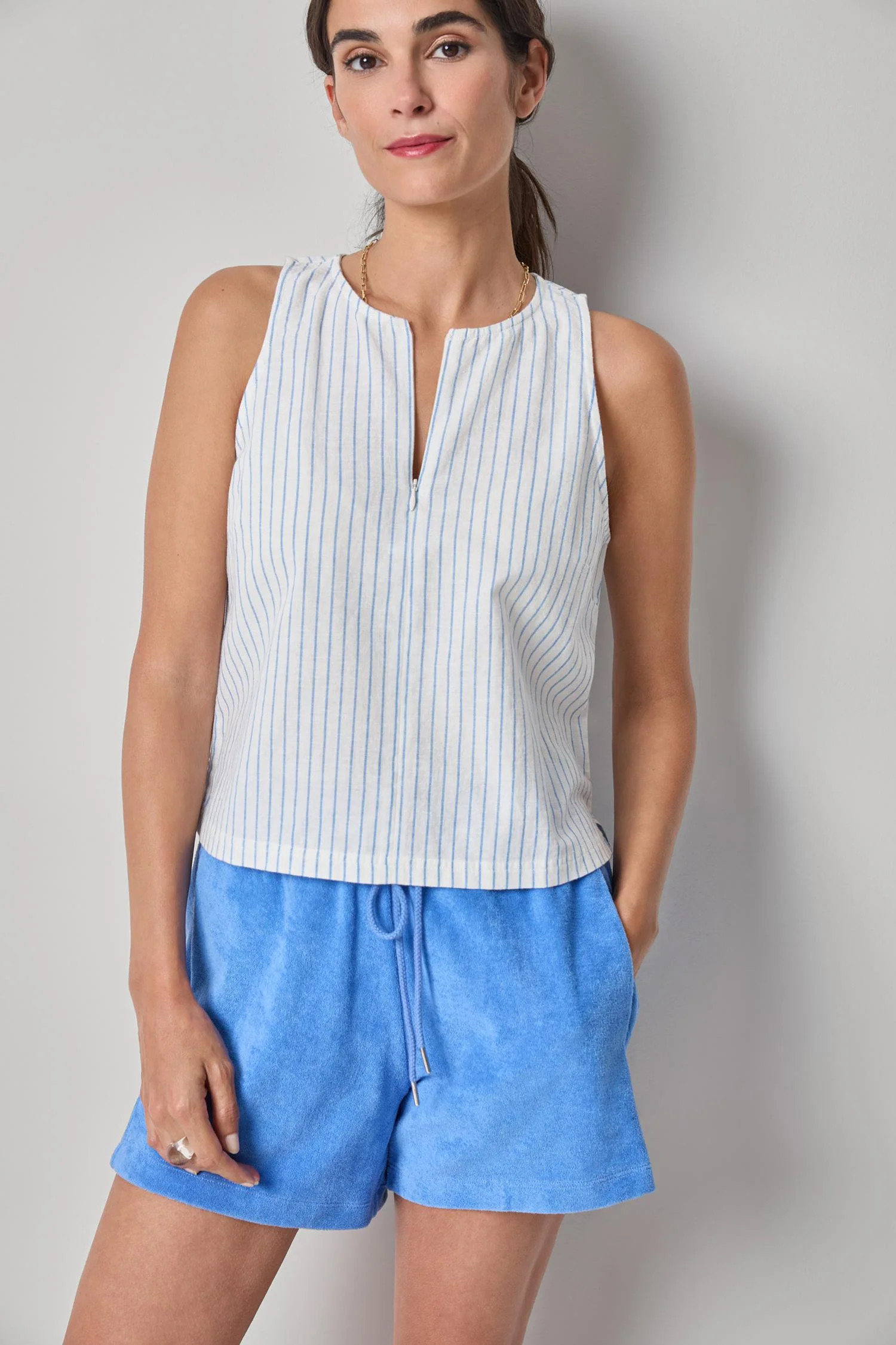 Sleeveless Zip Top | Lilla P