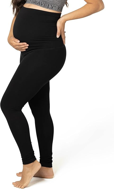 Kindred Bravely High Waist Maternity & Postpartum Leggings | Lightweight Over The Belly Cotton Le... | Amazon (US)