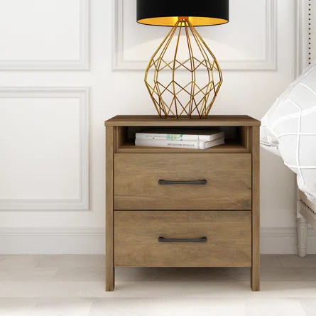 Chivonne 22.7" 2  Drawer Nightstand | Wayfair North America