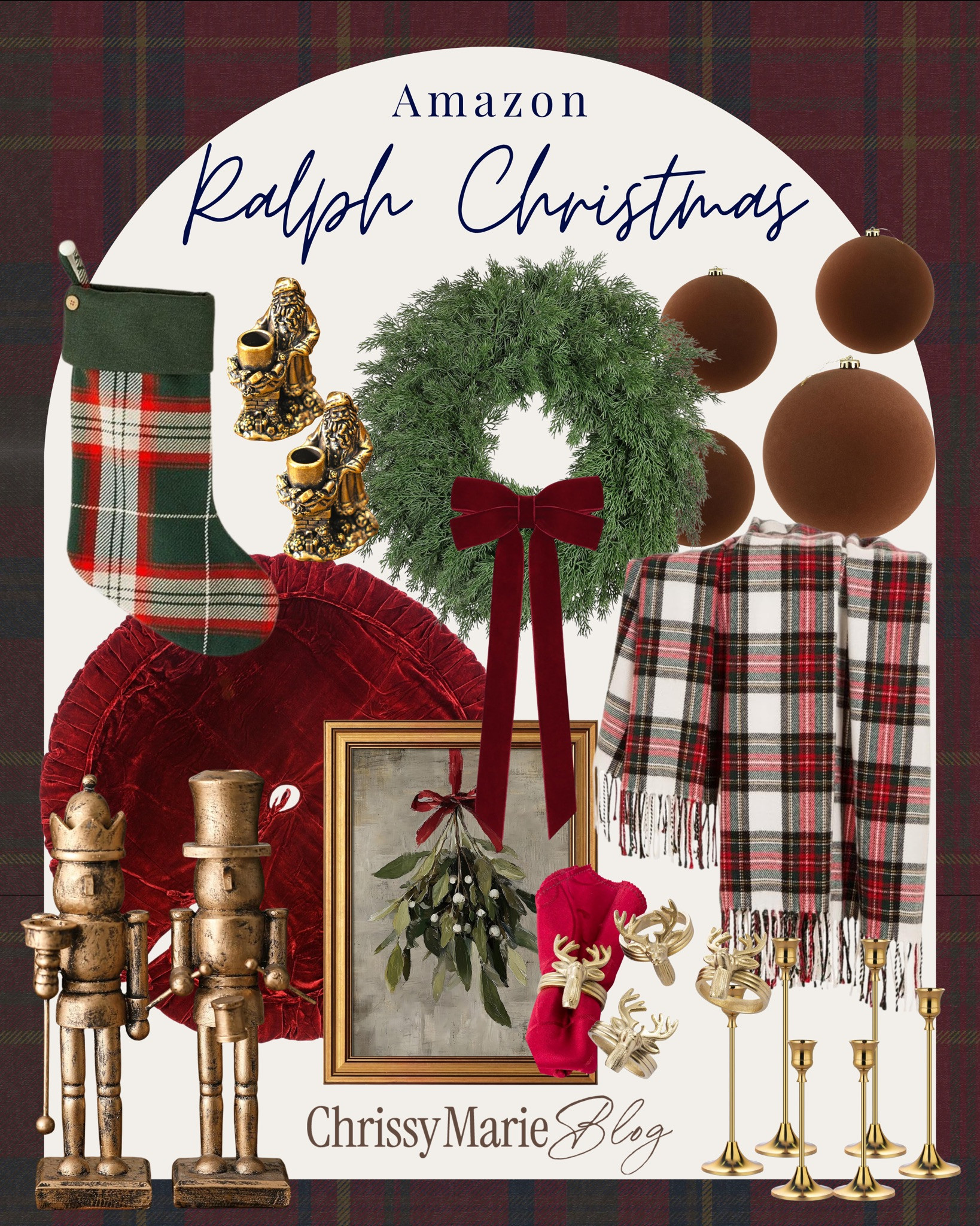 ✨ Cozy, classic Ralph Christmas vibes.
Tartans, rich velvet, warm brass, and those nostalgic little details that make the season feel extra timeless. These Amazon finds bring that heritage holiday look — polished, cozy, and full of charm. 🤍

#RalphChristmas #HolidayDecor #AmazonHome #CozyChristmas #LTKHoliday #AmazonFinds #ChrissyMarieBlog 

 #LTKHoliday #LTKSeasonal #LTKHome