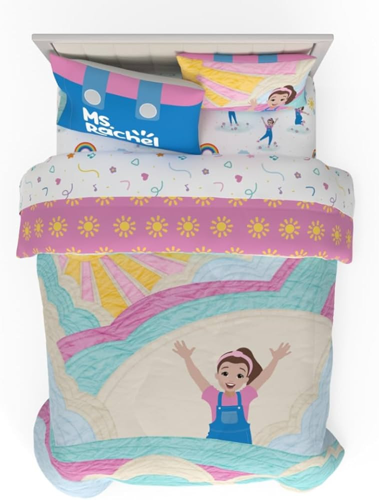 Franco Ms. Rachel Educational Adventures Kids Bedding Super Soft Microfiber Comforter and Sheet S... | Amazon (US)
