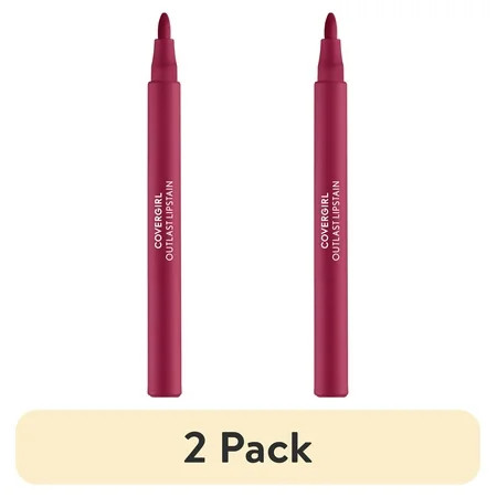 (2 pack) COVERGIRL Outlast Lipstain, 05 All -Star, Pink, 0.05 fl oz | Walmart (US)