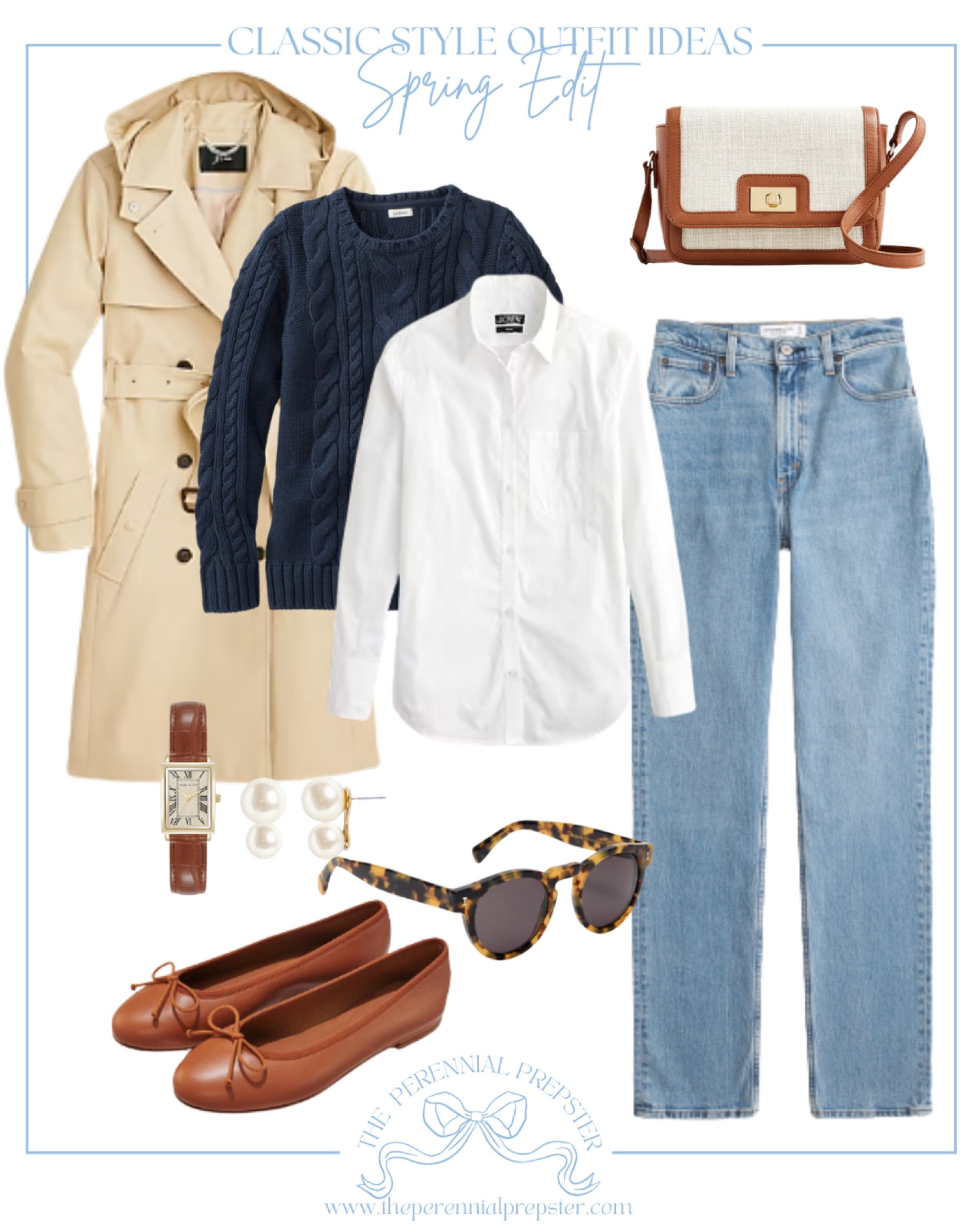 An easy everyday classic and preppy spring outfit idea! New England style / mom style. / white button up / Nancy meyers style 

#LTKSeasonal #LTKStyleTip